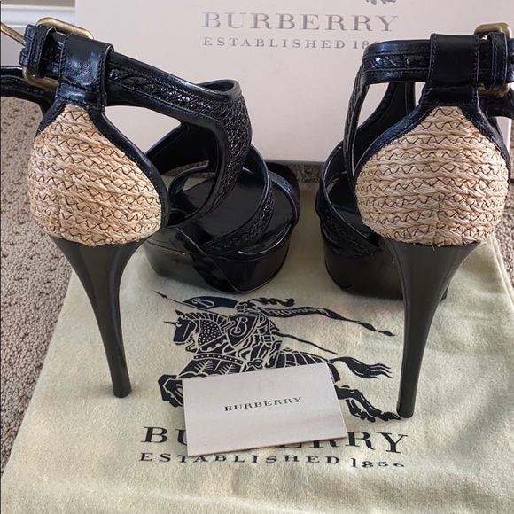 Burberry Prorsum Raffia Patent Heels - Picture 3 of 5